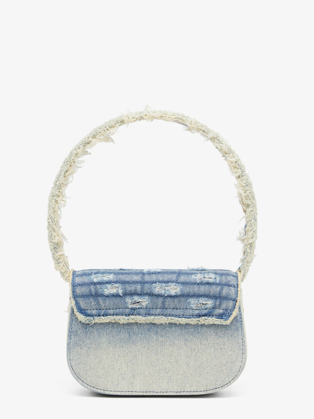 1DR denim shoulder bag with used effect