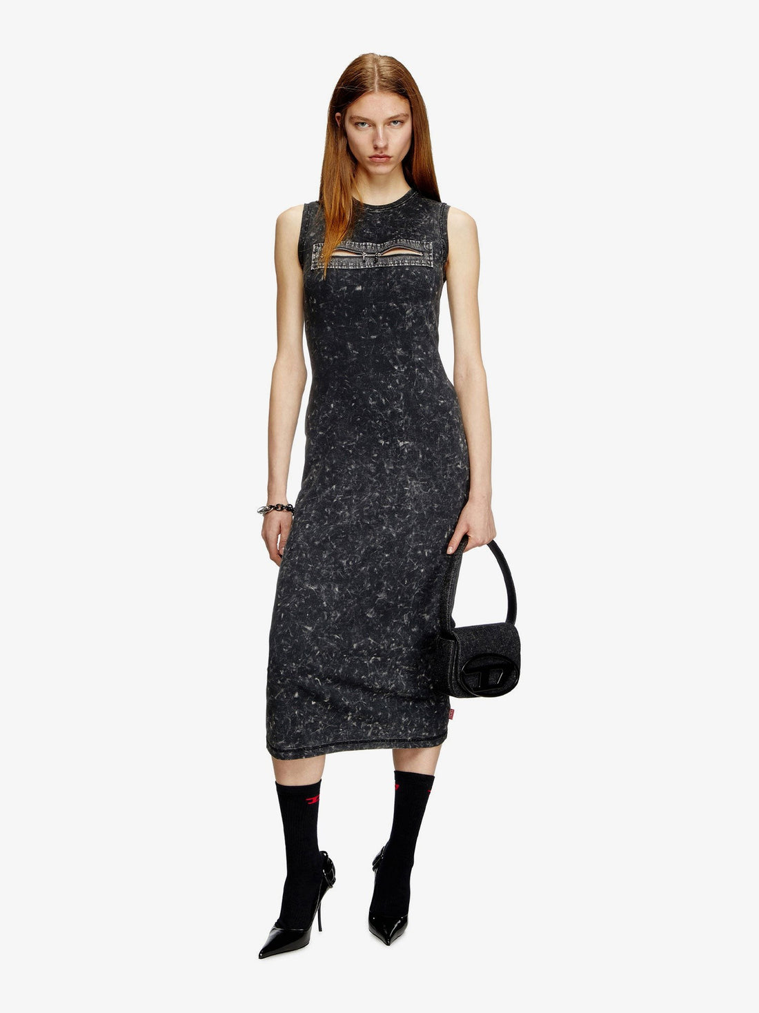 1DR denim shoulder bag