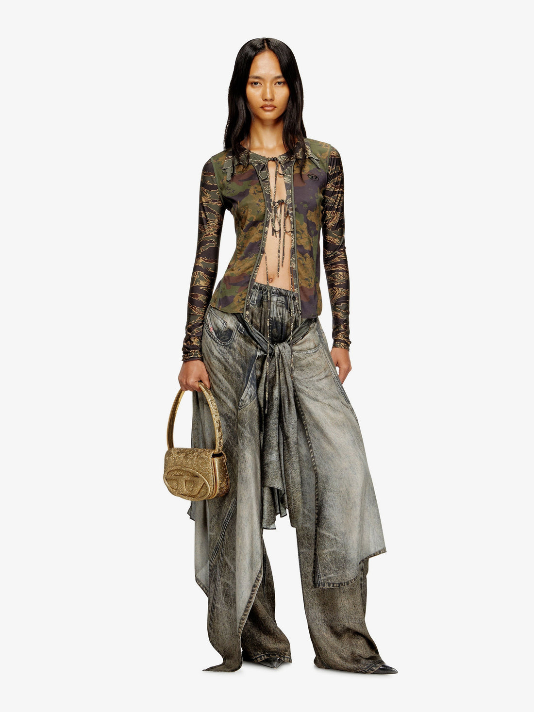 1DR glitter fabric shoulder bag