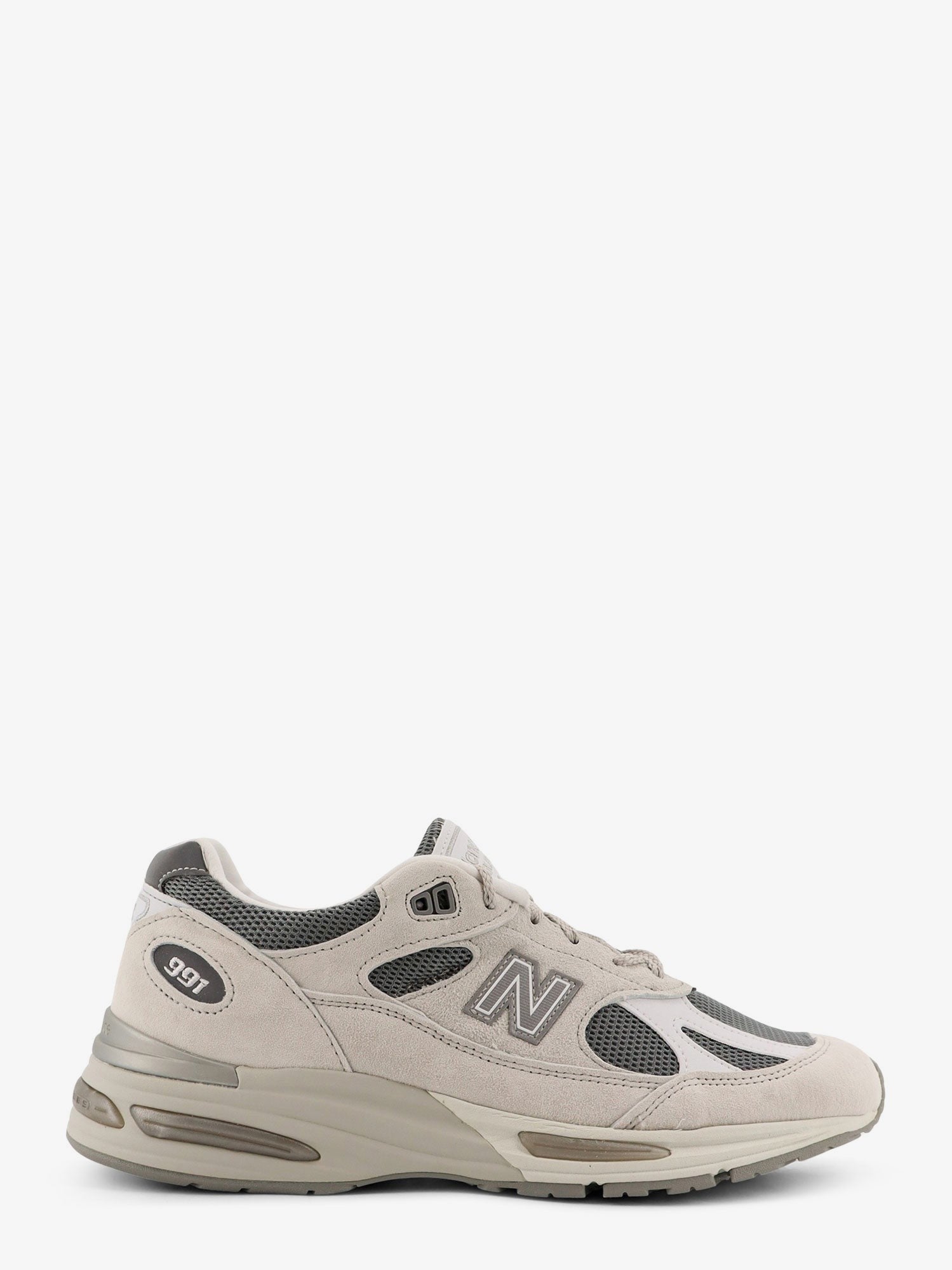 991 mesh and suede low-top sneakers