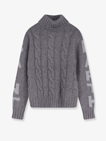 Adler wool blend cable knit turtleneck sweater