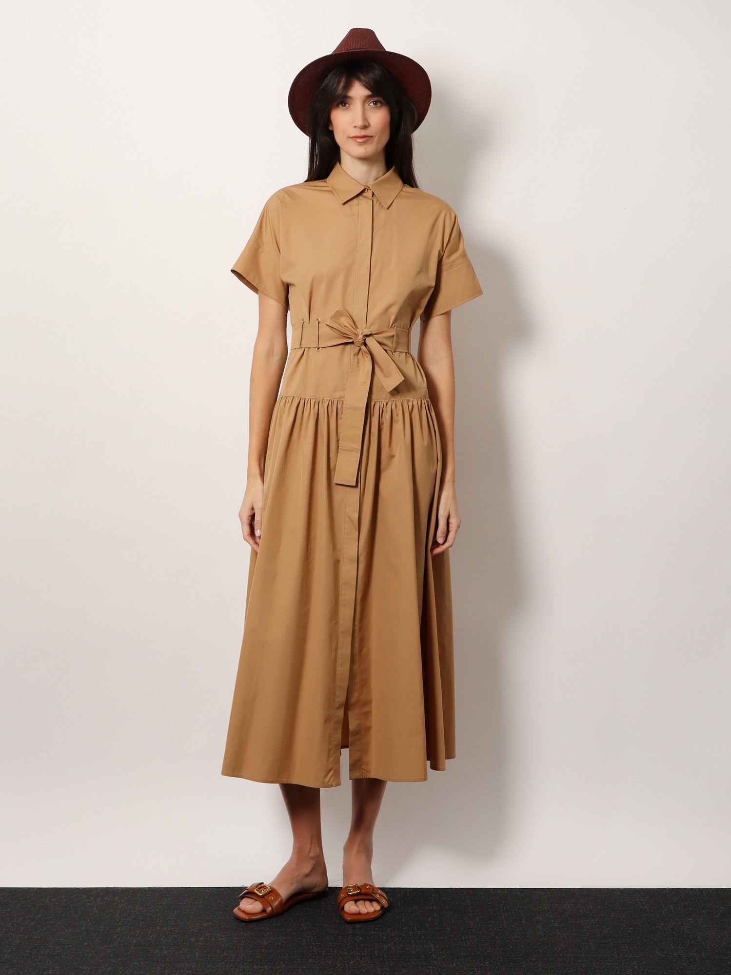 Agoraio cotton chemisier dress