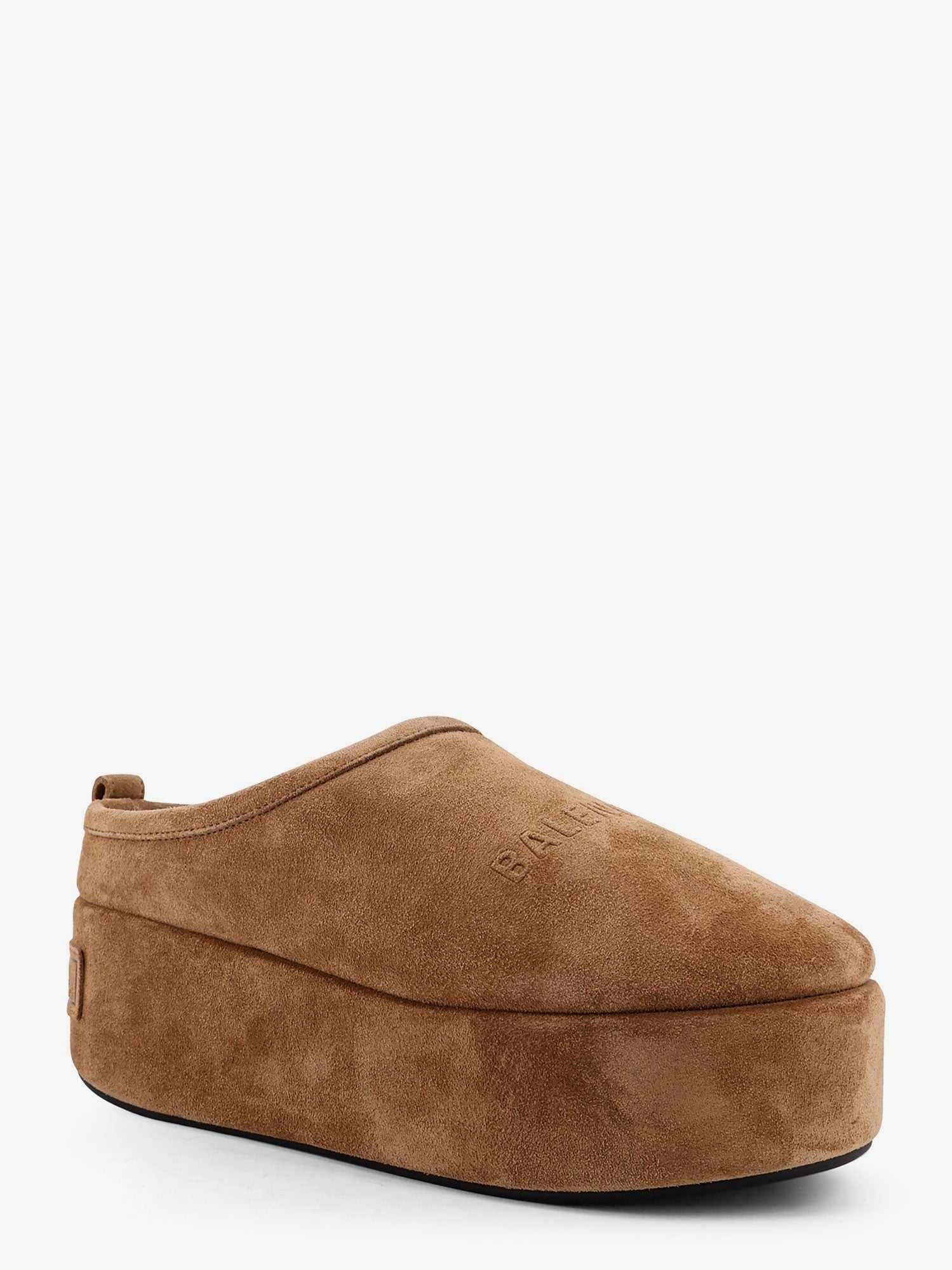 Alaska Soft suede mule with plateau
