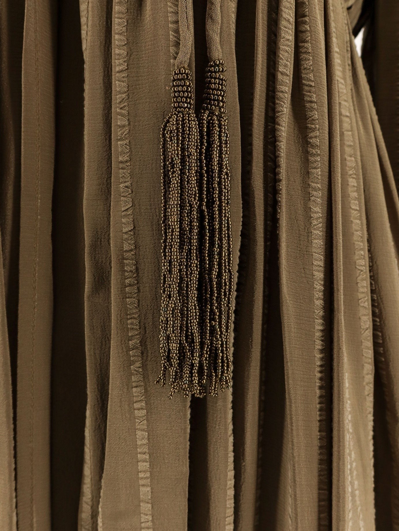 Allenatore georgette long dress with striped motif