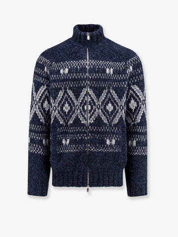 Alpaca blend cardigan with embroideries