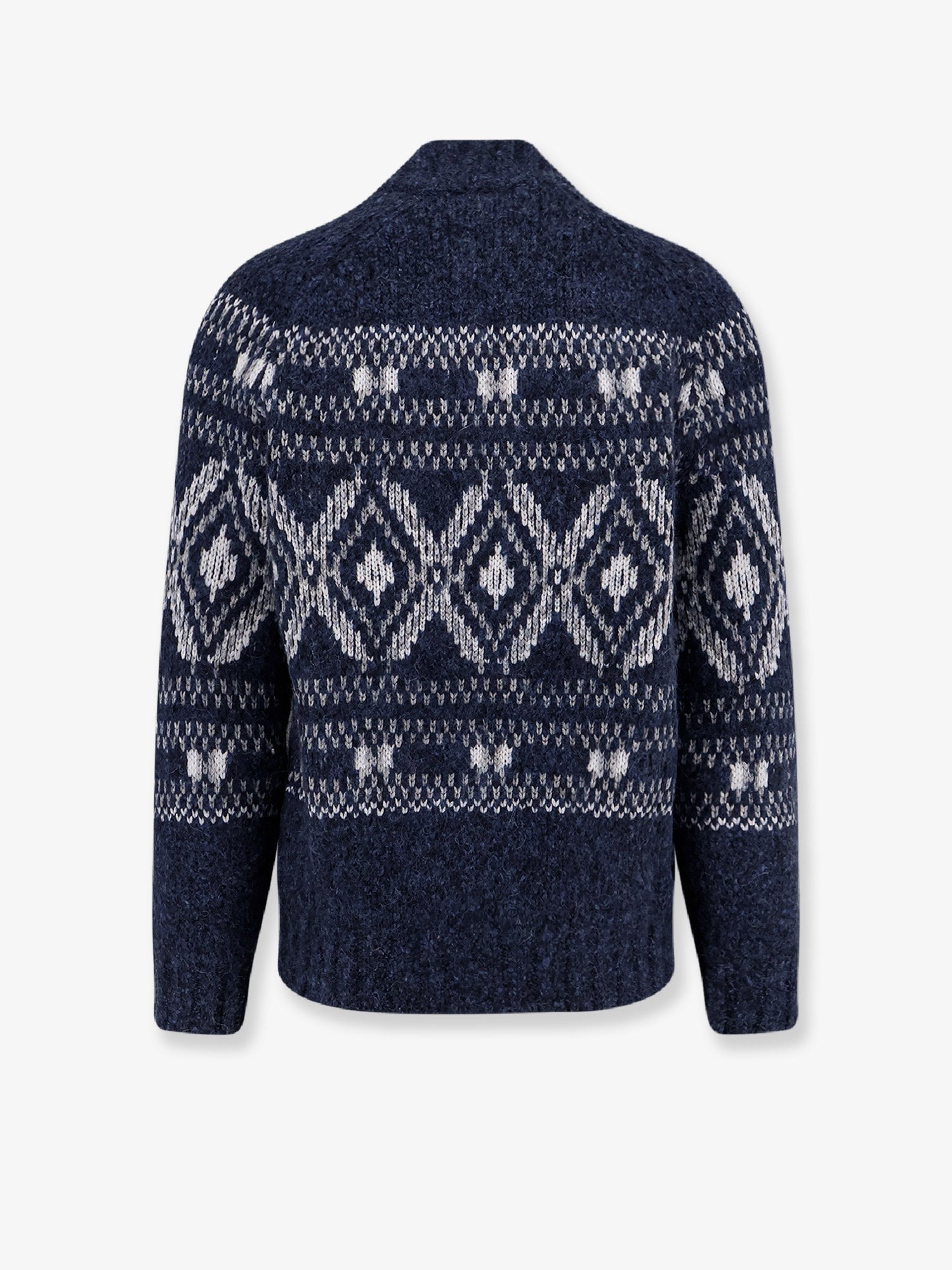 Alpaca blend cardigan with embroideries