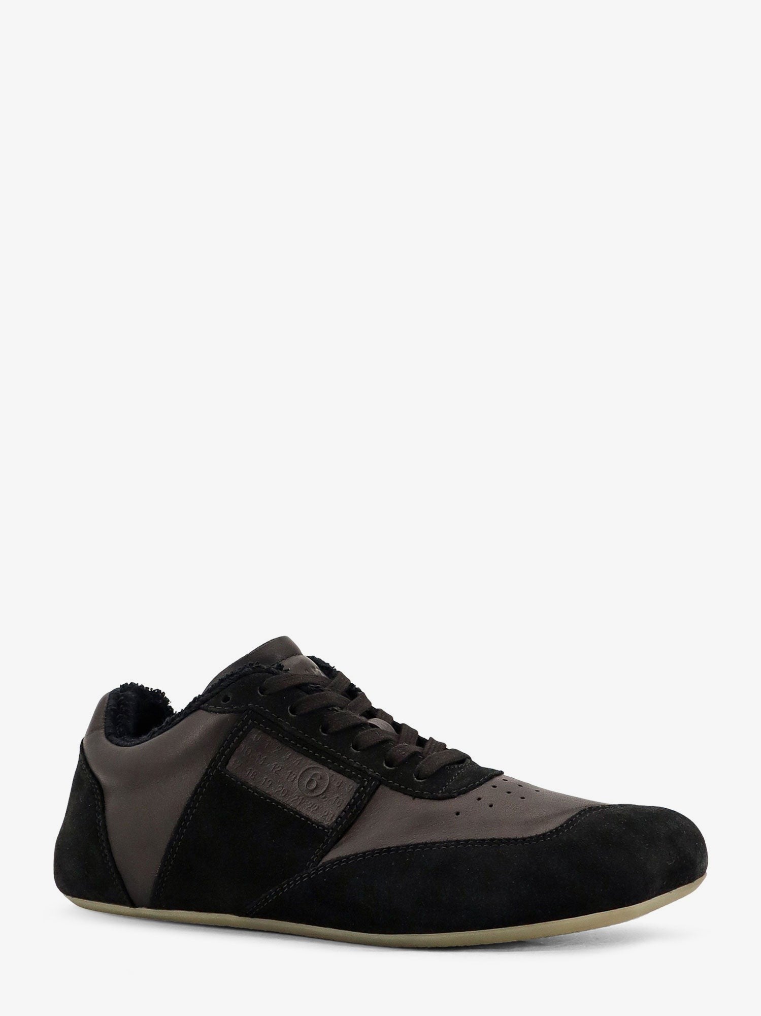 Anatomic suede and leather sneakers