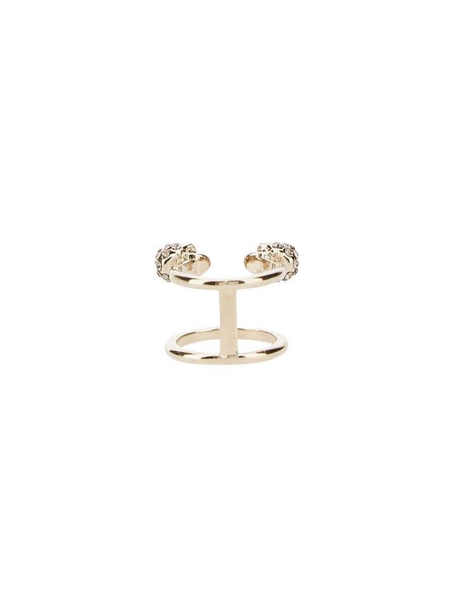 TWIN SKULL DOUBLE RING