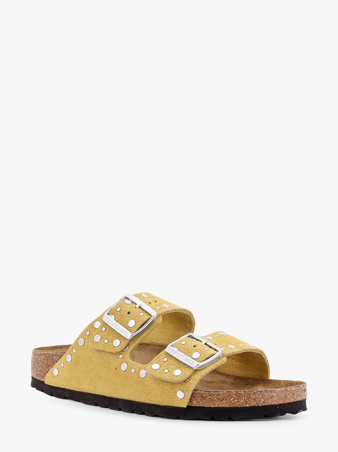 Arizona Rivet Border leather sandals with applied metal rivets