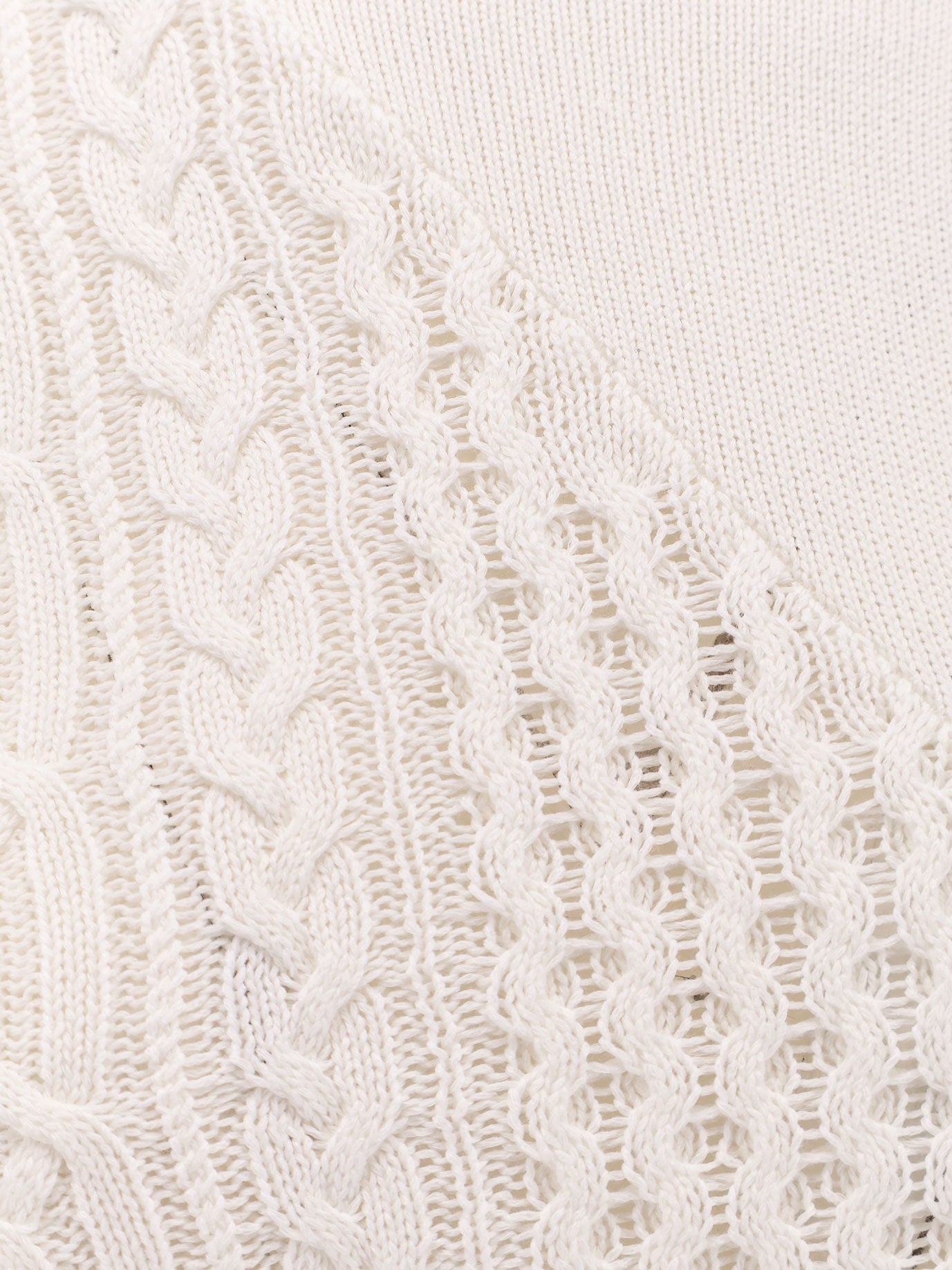 Asymmetrical cotton blend sweater