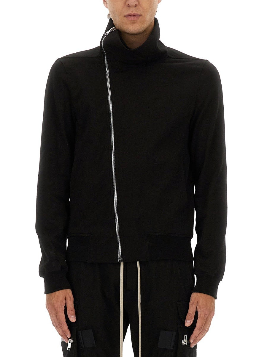 ASYMMETRICAL ZIPPER SWEATSHIRT