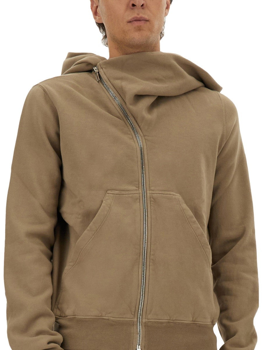 ASYMMETRICAL ZIPPER SWEATSHIRT