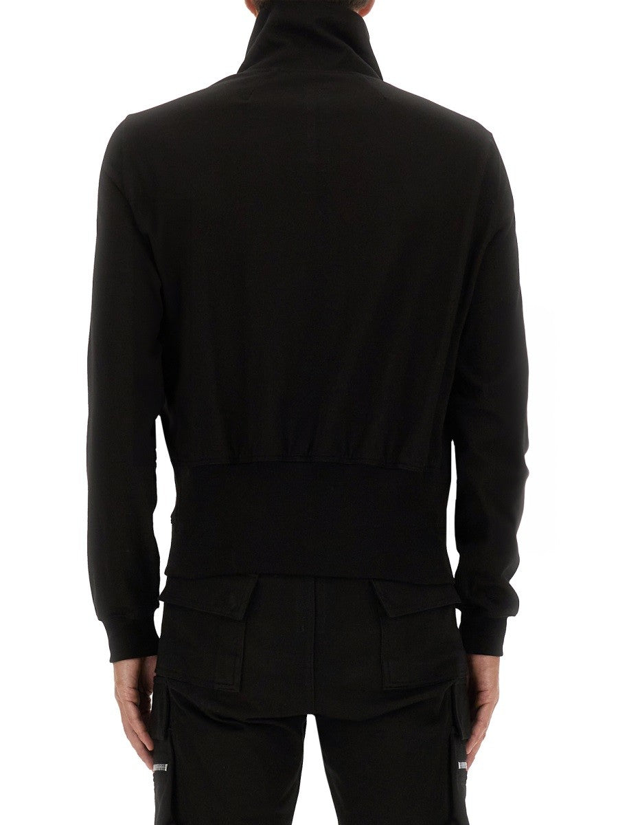 ASYMMETRICAL ZIPPER SWEATSHIRT