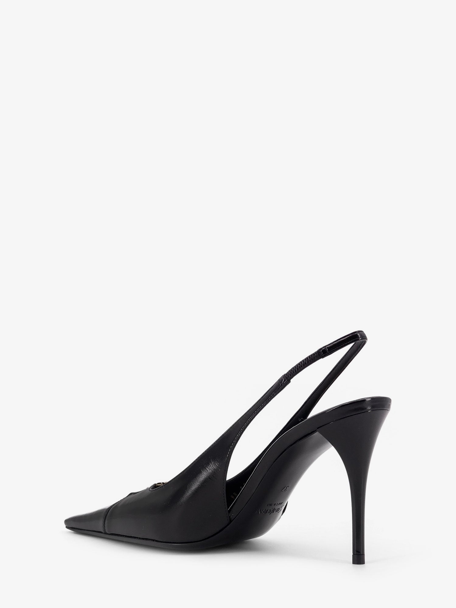 Babylone 90 Pum leather slingback pumps