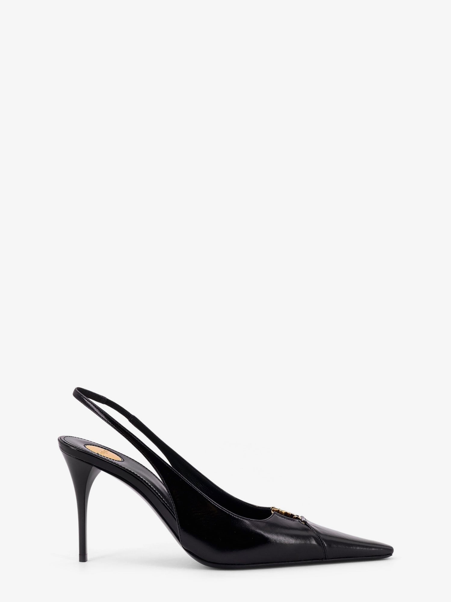 Babylone 90 Pum leather slingback pumps