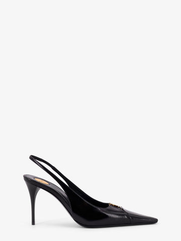Babylone 90 Pum leather slingback pumps