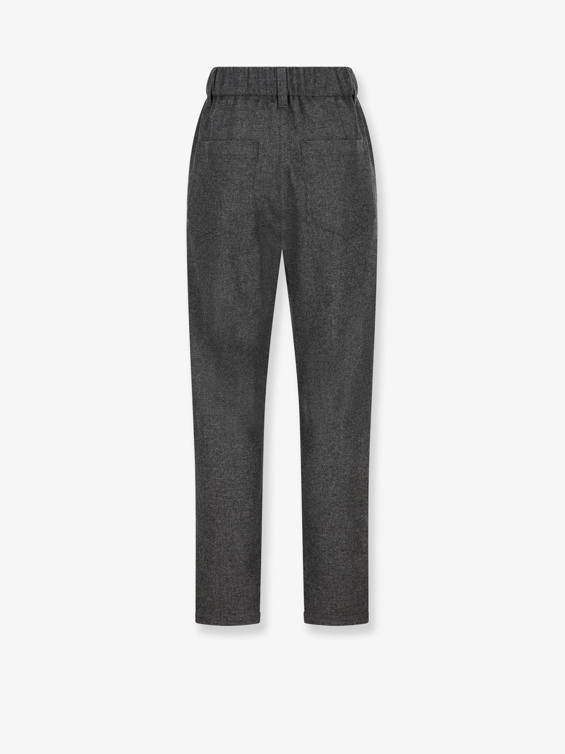 Baggy flannel trousers