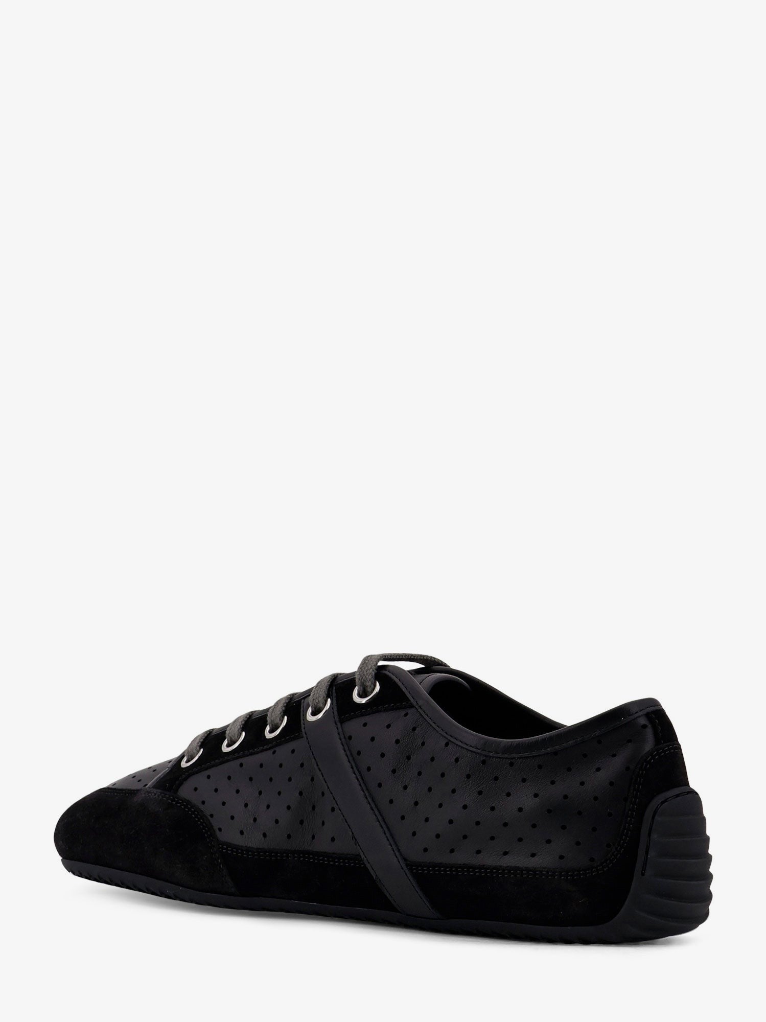 Baskets low-top leather and suede sneakers