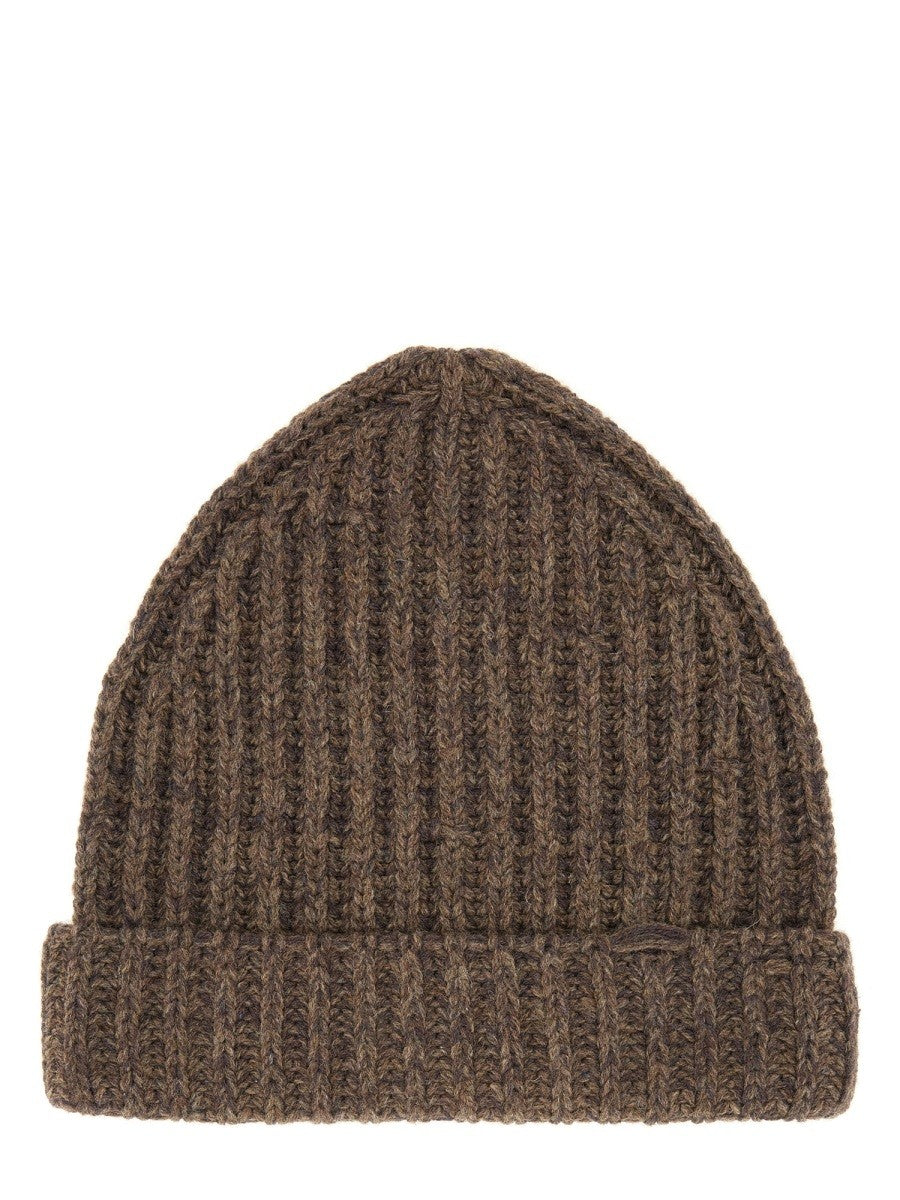 WOOL AND COTTON BLEND BEANIE