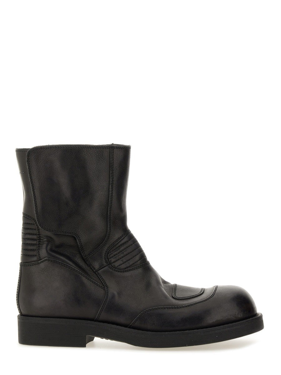 LEATHER BIKER BOOT