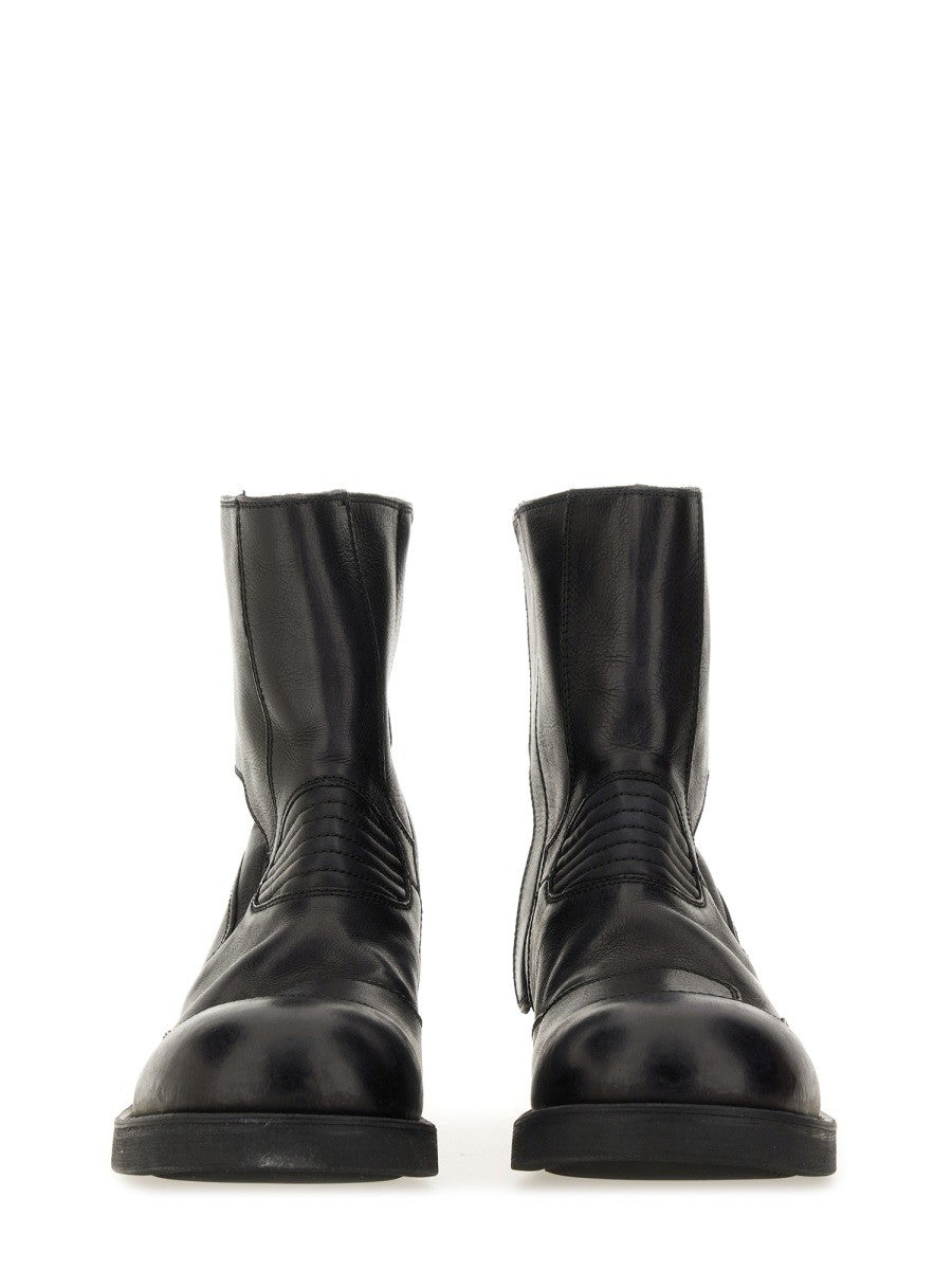 LEATHER BIKER BOOT