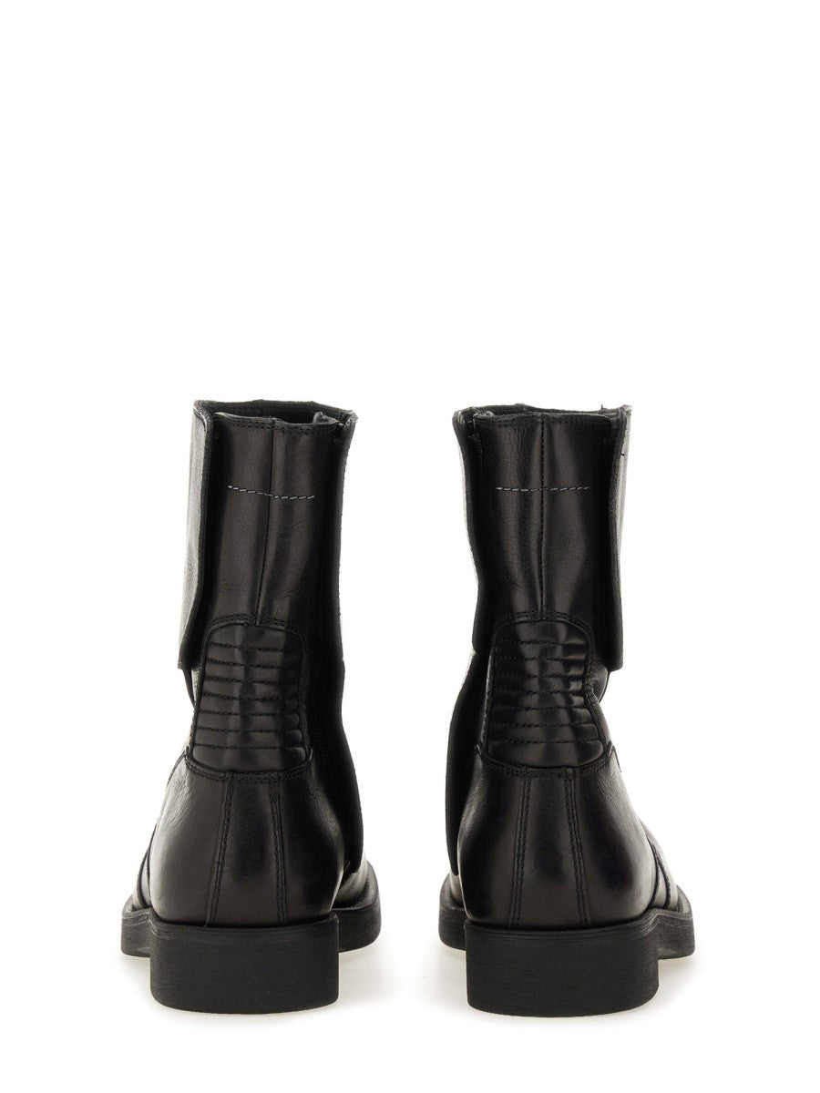 LEATHER BIKER BOOT