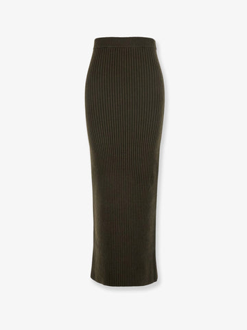 Boris wool and cashmere long skirt