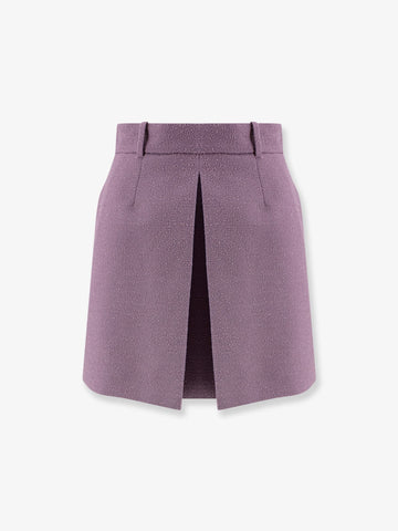 Bouclé virgin wool blend skirt