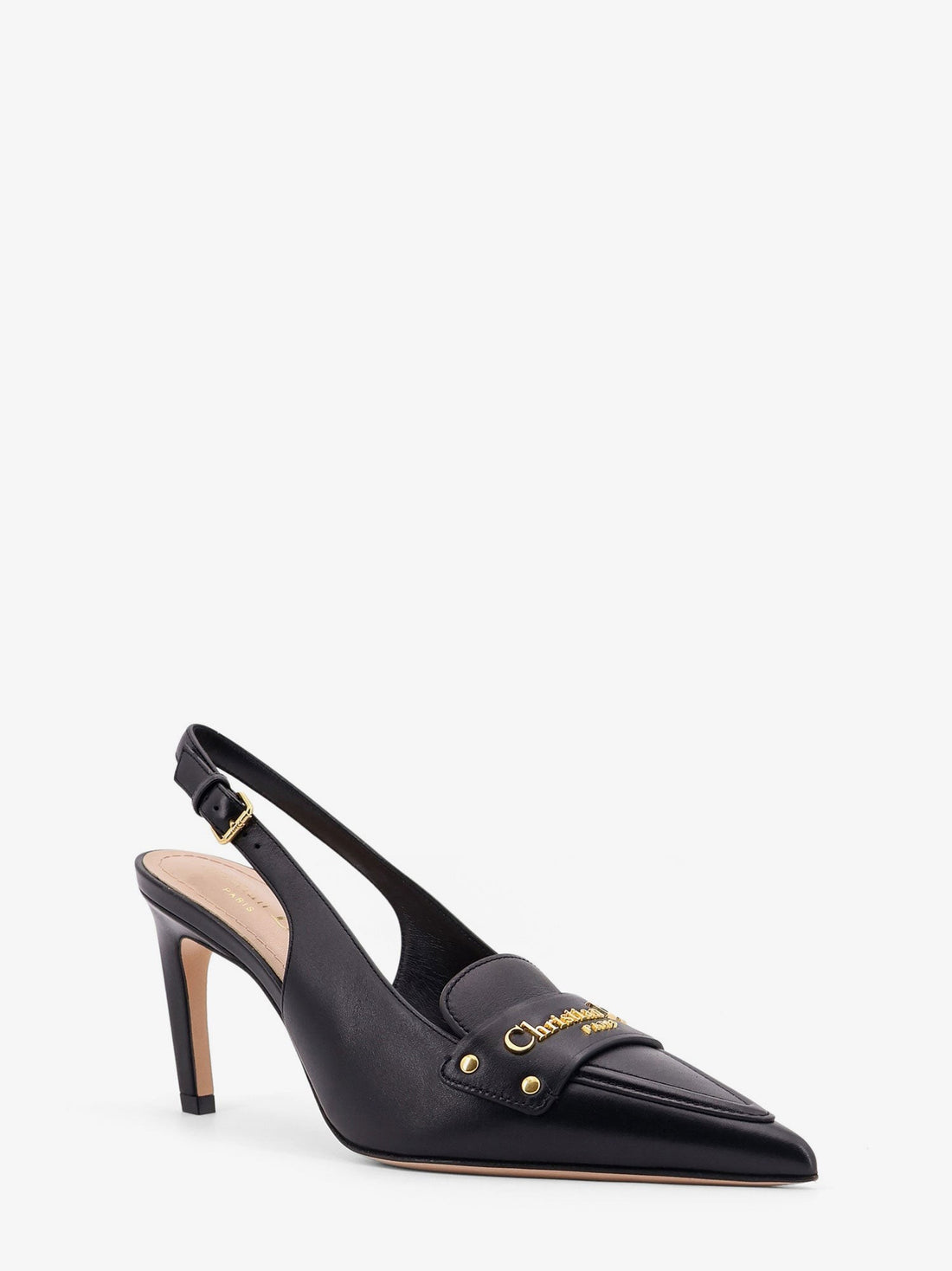 Boy leather decolleté slingback