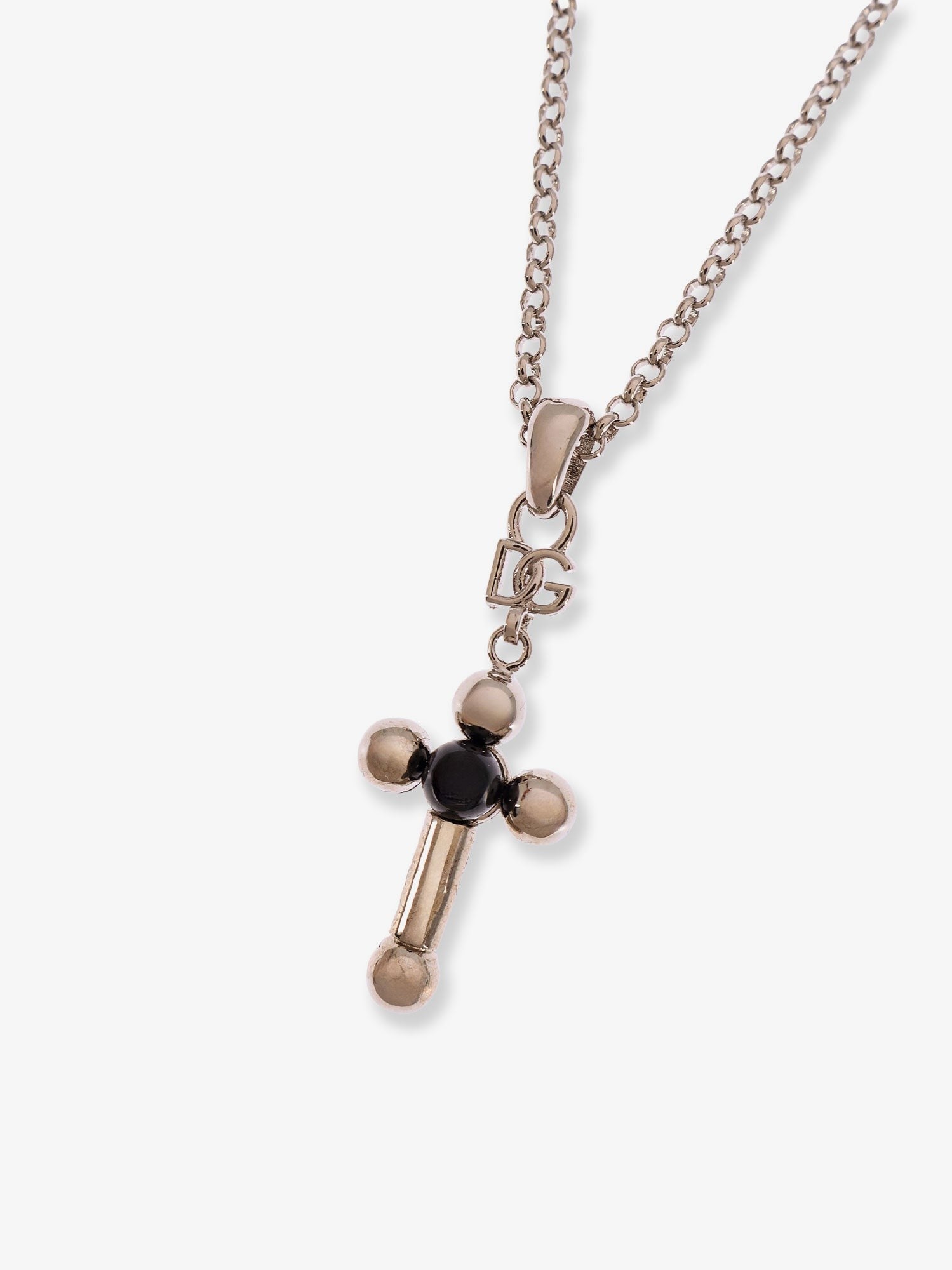 Brass necklace with iconic crucifix