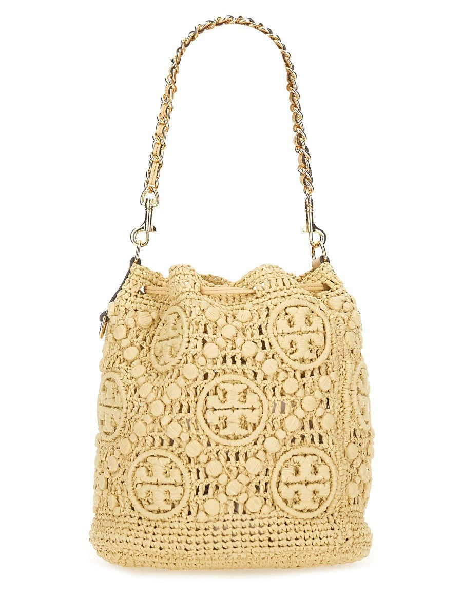 BUCKET BAG WITH MONOGRAM T