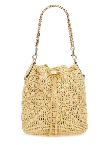 BUCKET BAG WITH MONOGRAM T