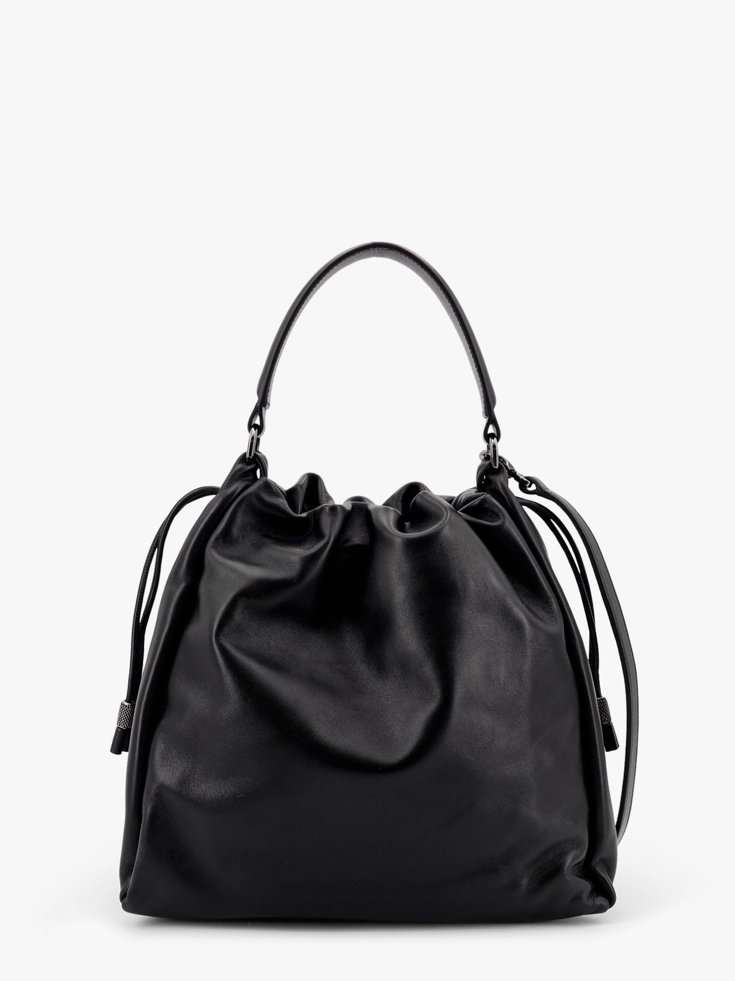 Bucket Mellow leather bucket bag with Monili detail