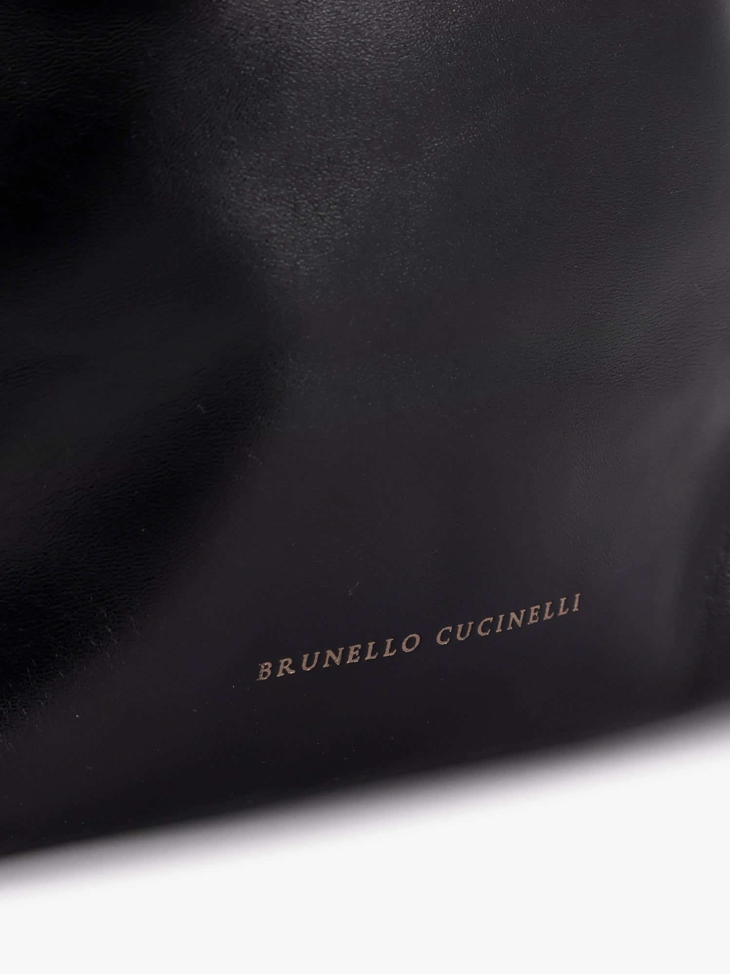 Bucket Mellow leather bucket bag with Monili detail