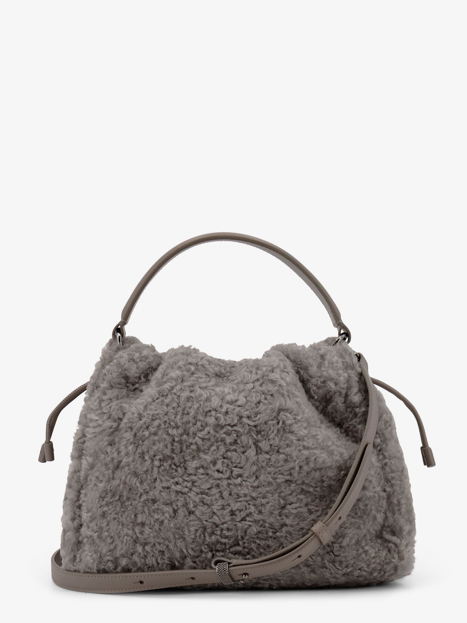 Bucket Mellow Small shearling Fuzzy bucket bag