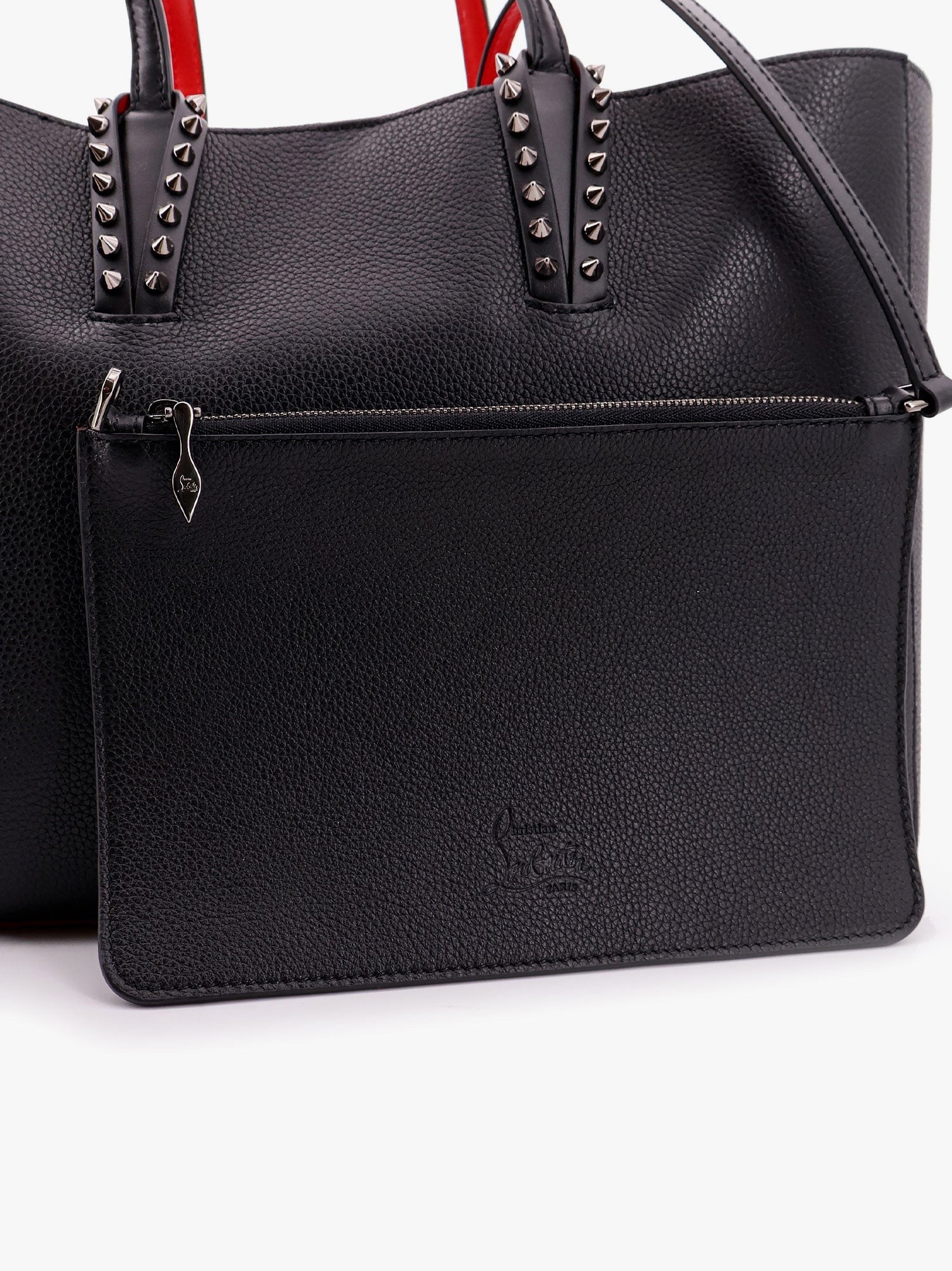 Cabata leather shoulder bag with studs