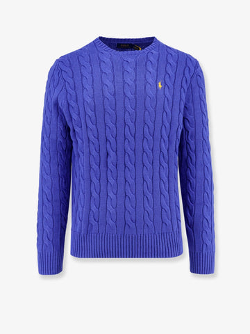 Cable knit sweater with iconic embroidery