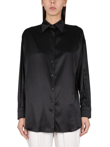 STRETCH SILK SATIN SHIRT
