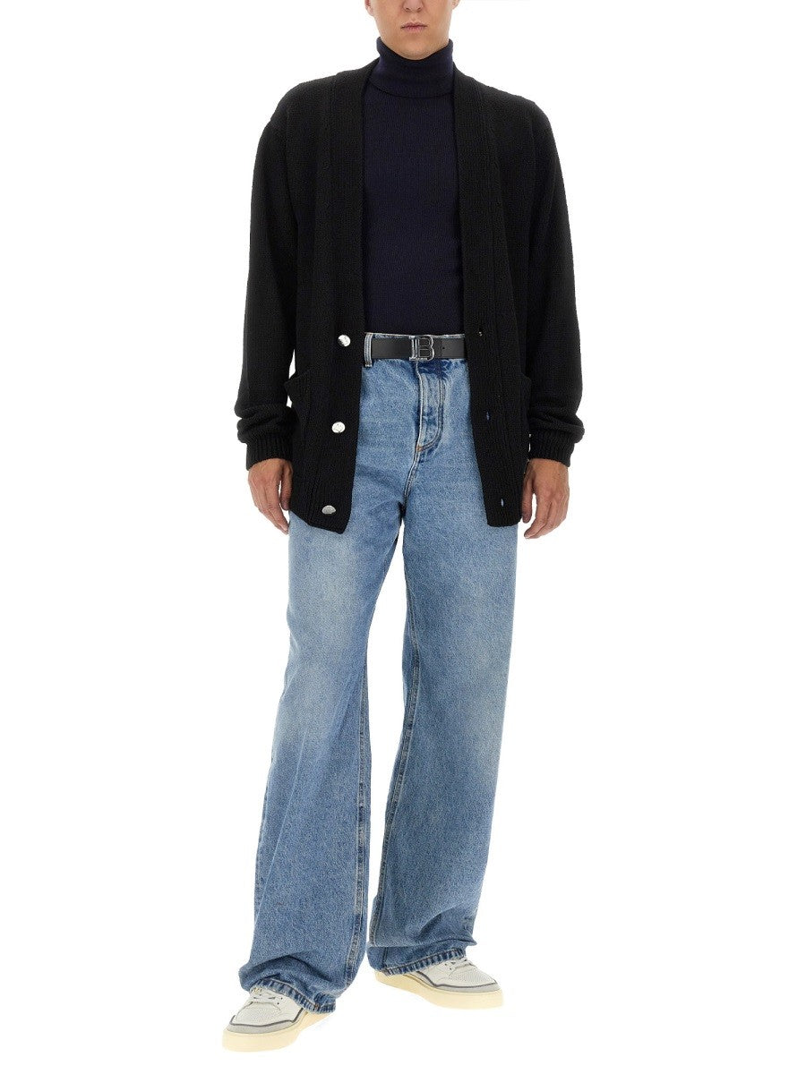 CARDIGAN WITH LOGO INLAY