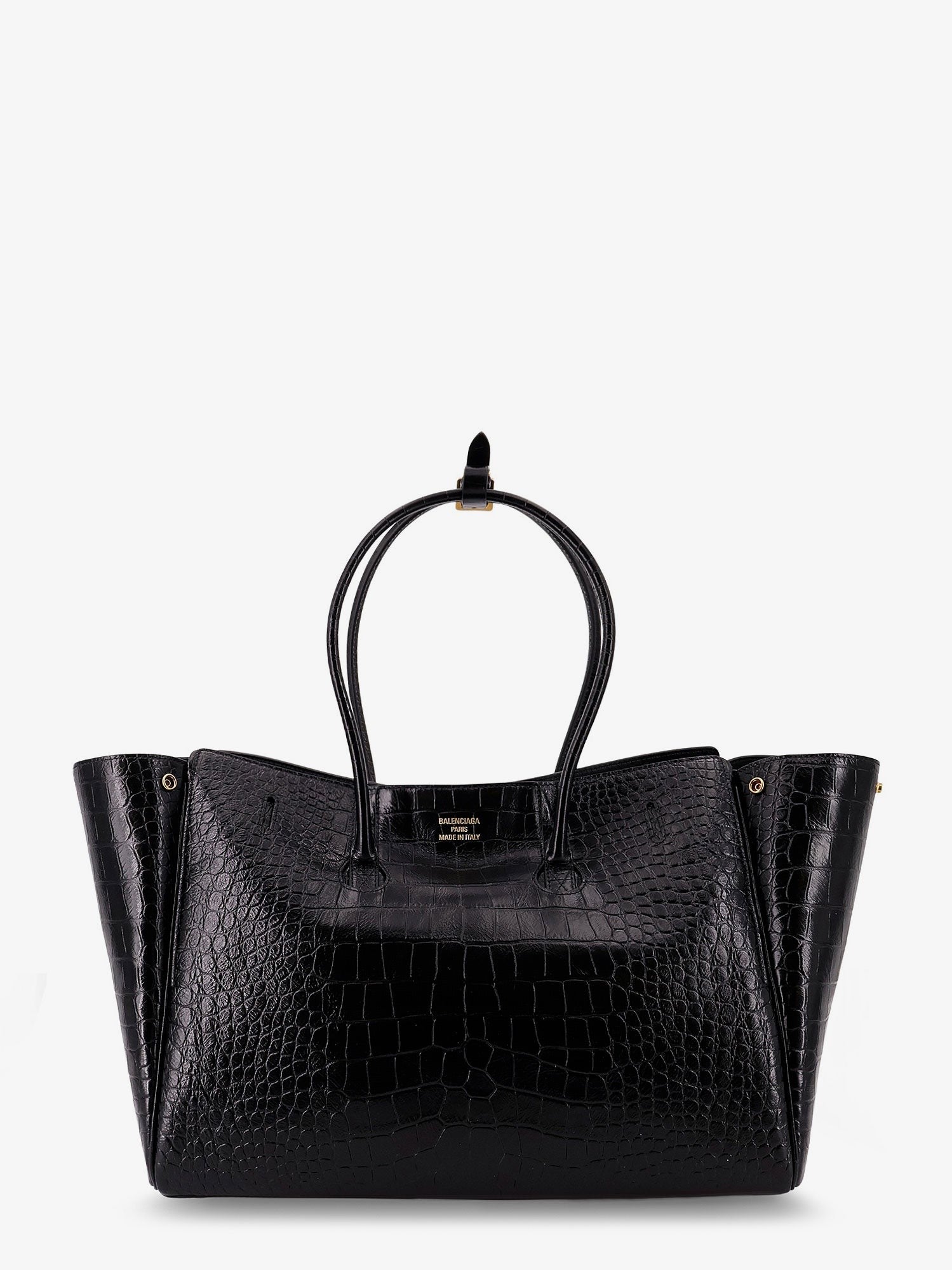 Carry All Bel Air leather shoulder bag with croco effect