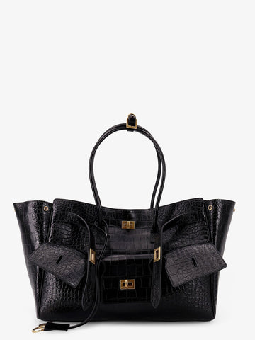 Carry All Bel Air leather shoulder bag with croco effect