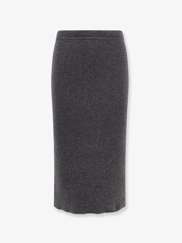 Cashmere and cotton pencil skirt