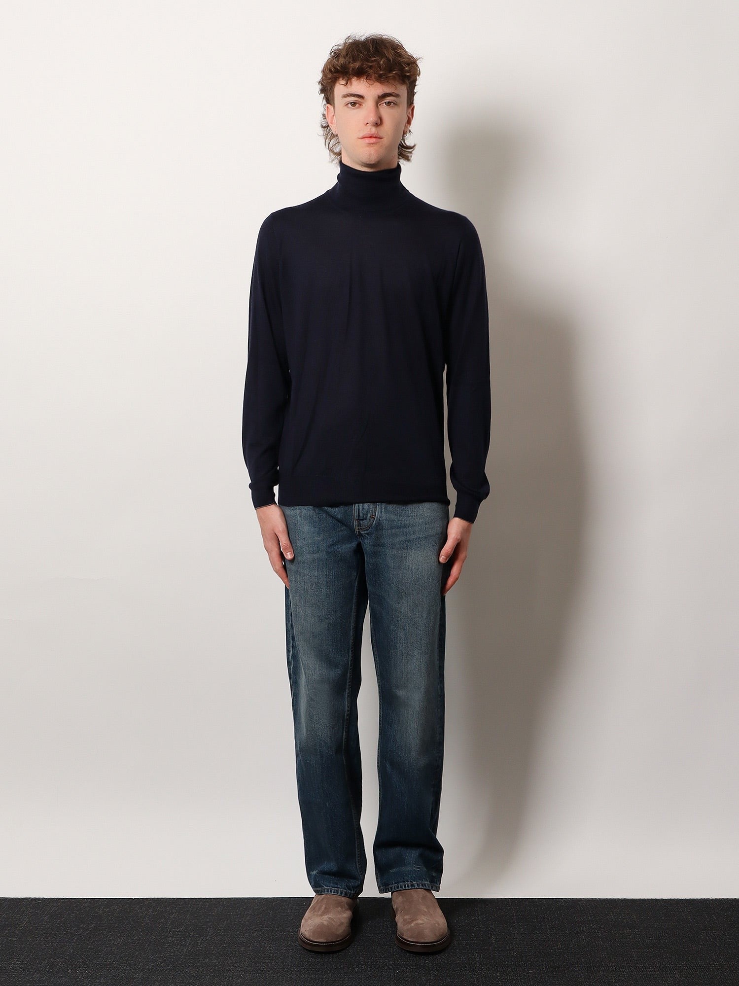 Cashmere and silk turtleneck