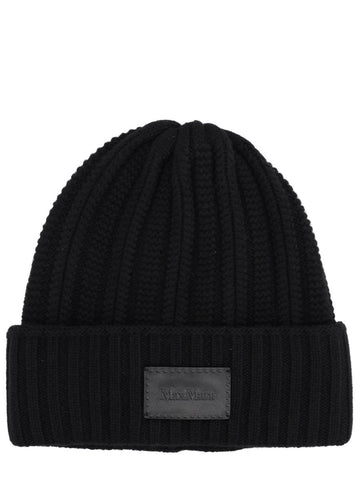 CASHMERE CAP WITH LOGO
