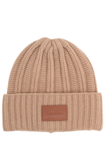 CASHMERE CAP WITH LOGO