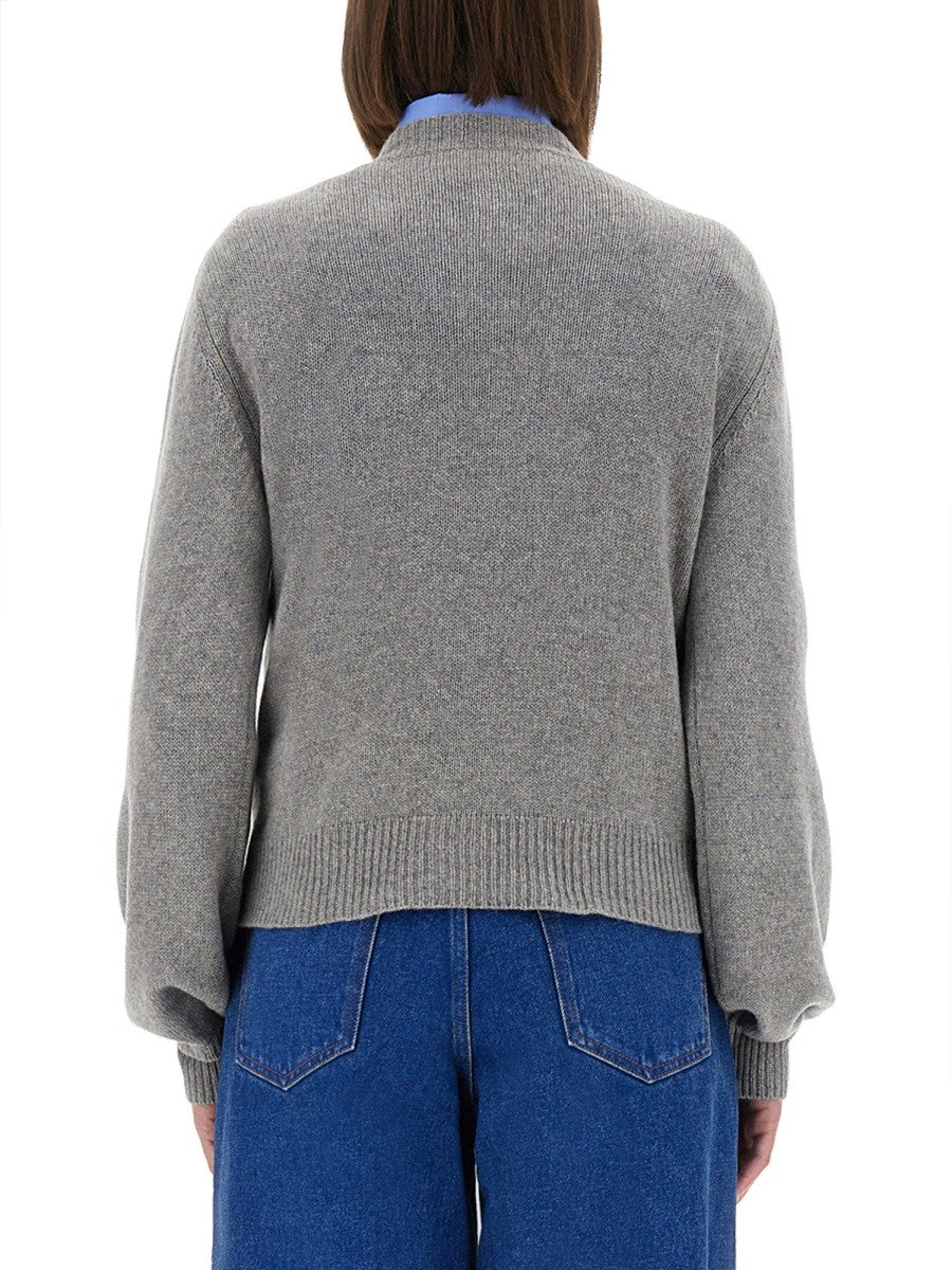 CASHMERE CARDIGAN WITH LOGO