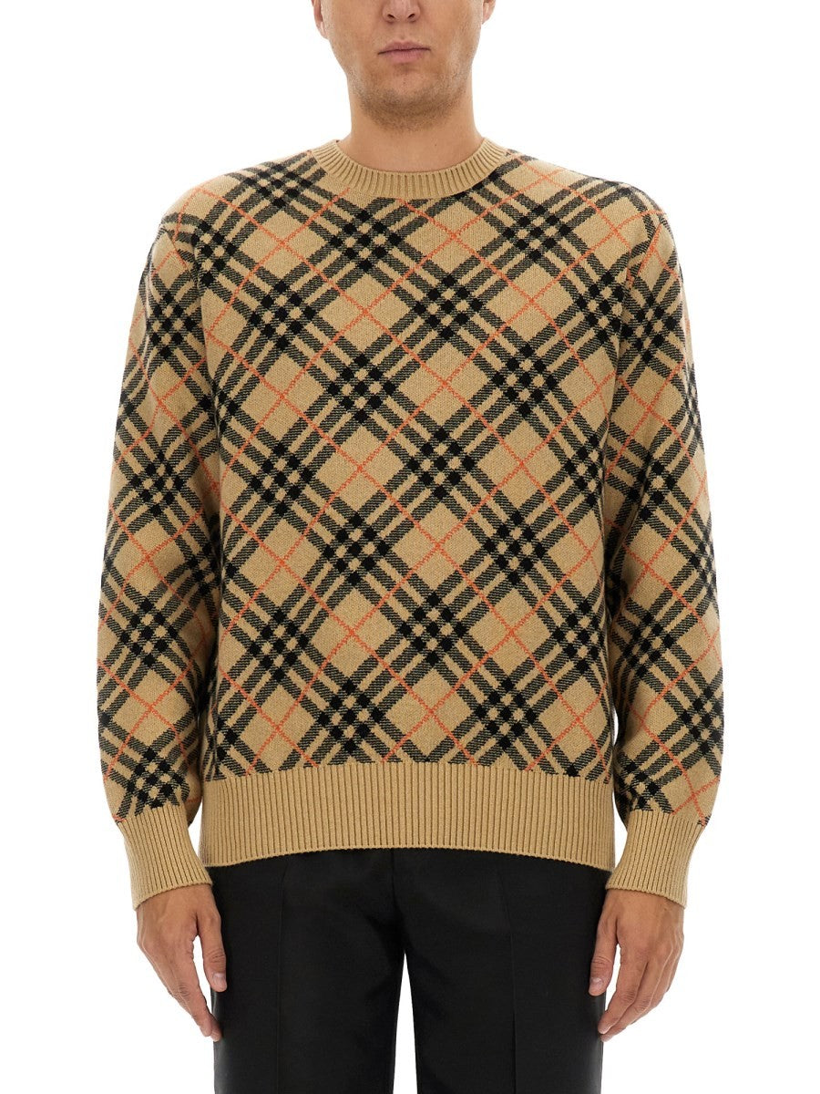 CASHMERE CHECK SWEATER