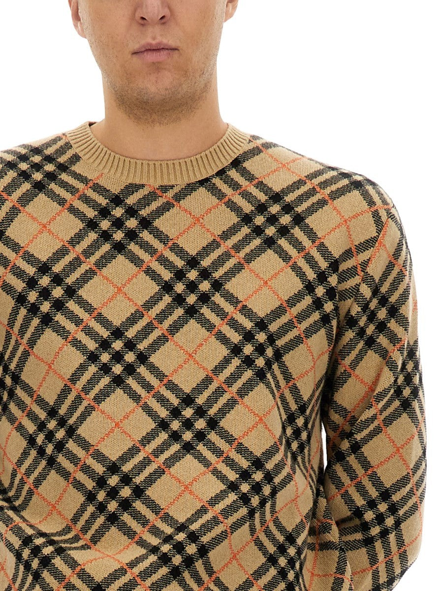 CASHMERE CHECK SWEATER