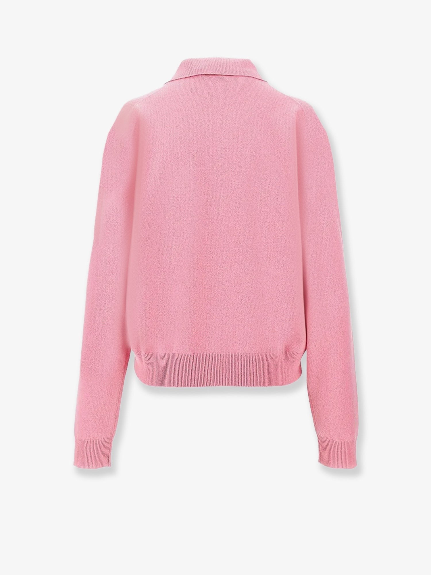 Cashmere polo sweater with Argyle motif