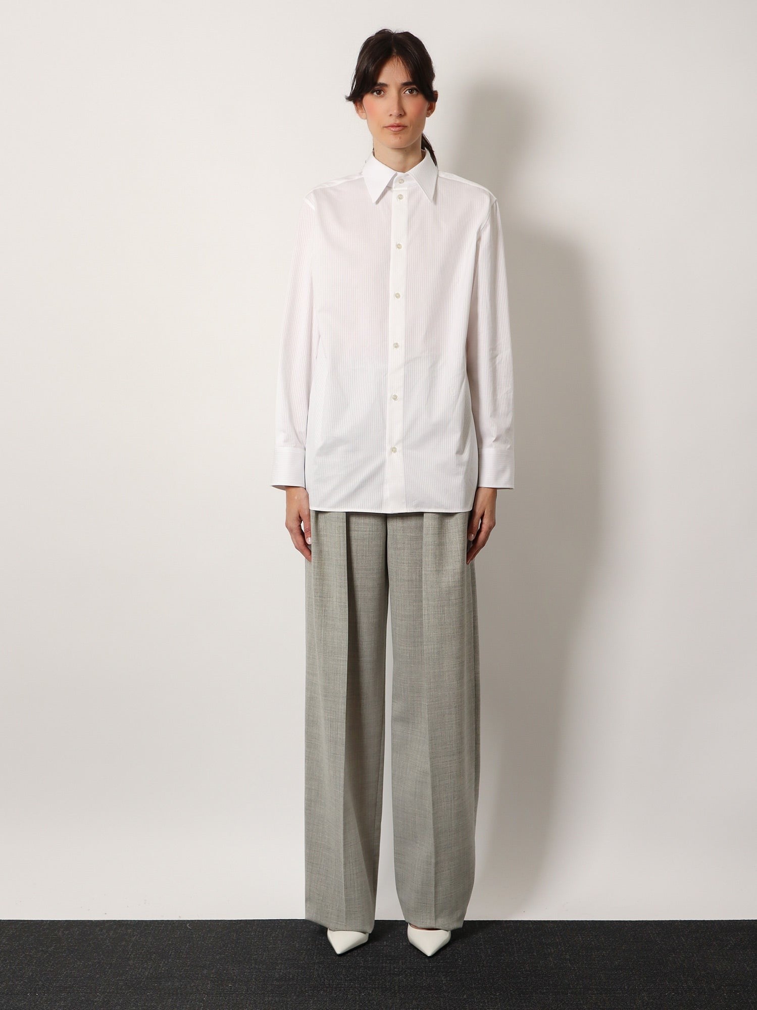 Certified cotton shirt with Cassandre embroidery